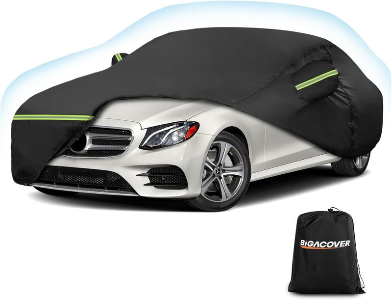 BIGACOVER for Mercedes Benz E Car Cover Waterproof All Weather Heavy Duty Protection Outdoor Full Car Covers Windproof with Driver Side Zipper Compatible for Mercedes Benz E-Class 2006-2025 Sedan - Image 1